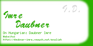 imre daubner business card